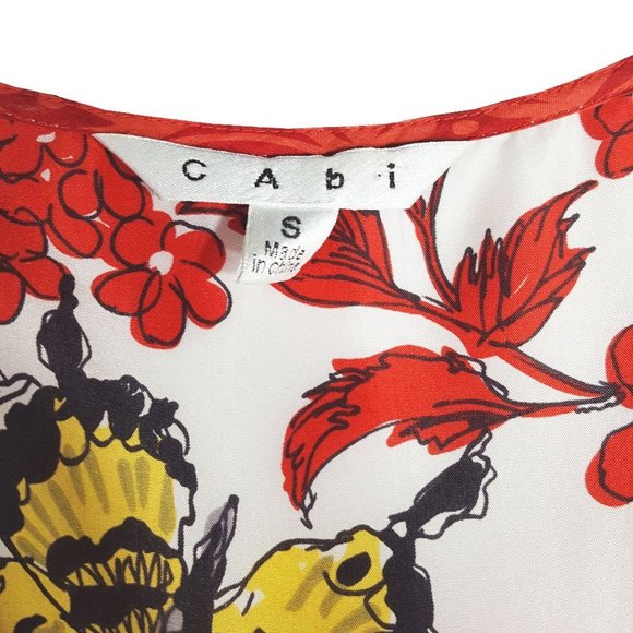 Cabi Silk Butterfly Sleeveless Tunic - Picture 4 of 8